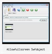 SWFobject Center Align allowfullscreen swfobject