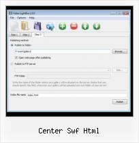 Javascript Video Button center swf html