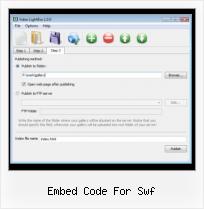 FLV Embed HTML embed code for swf