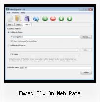 HTML Video Mpeg embed flv on web page