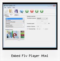 SWFobject Load embed flv player html