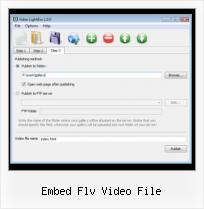 Embed FLV in SWF embed flv video file