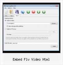 HTML Video Streaming embed flv video html