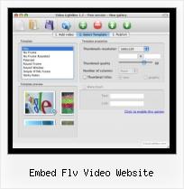 HTML Video Poster embed flv video website
