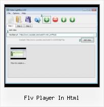 Add Flash Video to Your Website flv player in html