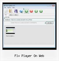 Video HTML Writer flv player on web