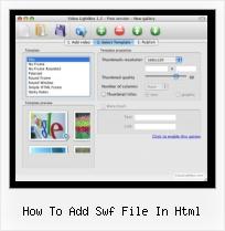 FLV File in HTML how to add swf file in html