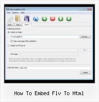 Embed SWF in Website how to embed flv to html