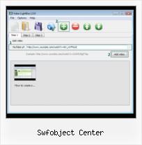Javascript Video Display swfobject center