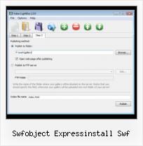 Embed FLV in HTML swfobject expressinstall swf