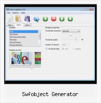 FLV Video in HTML swfobject generator