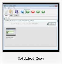 Embed Video HTML Tag swfobject zoom
