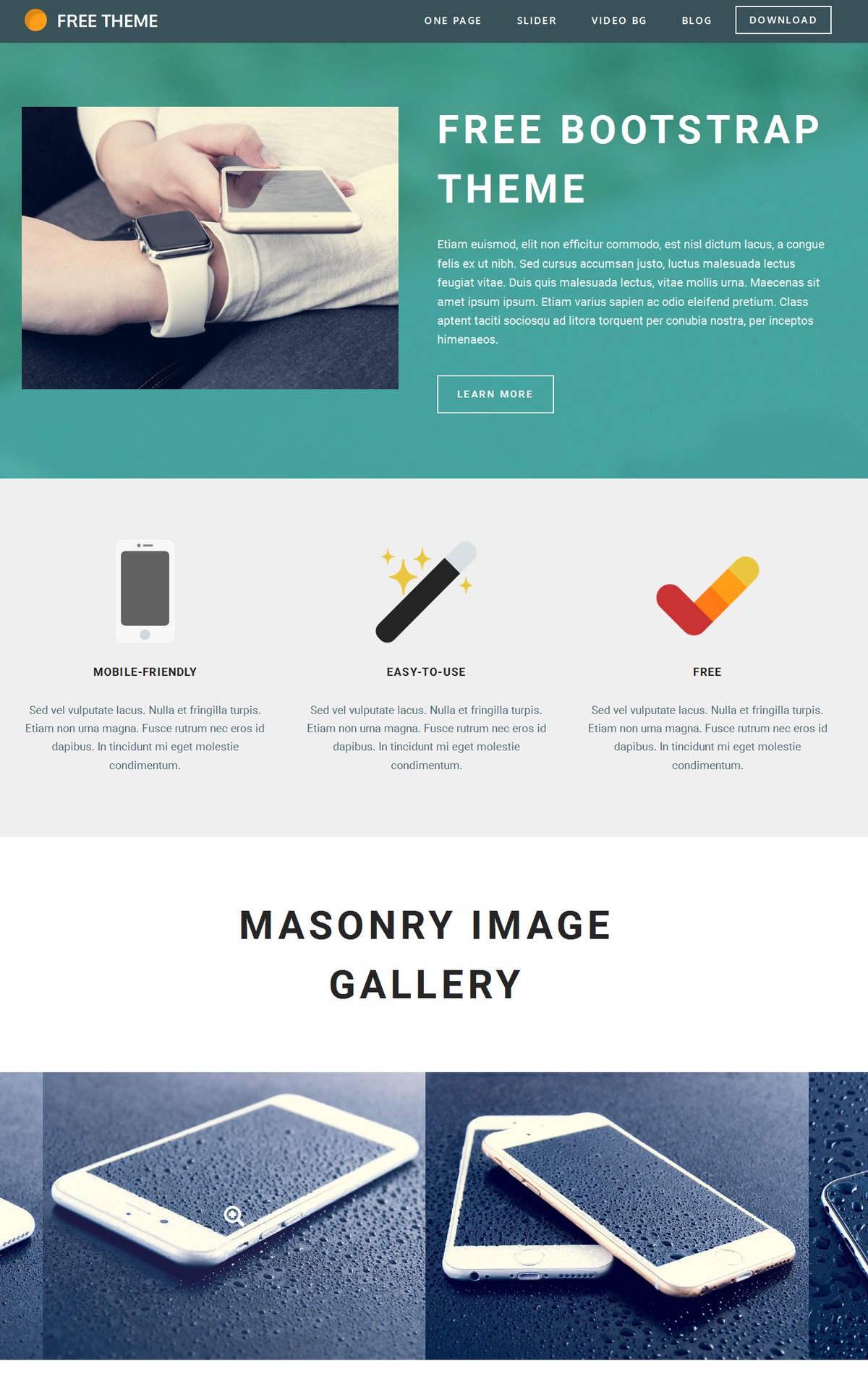 HTML5 Bootstrap Minimal Theme