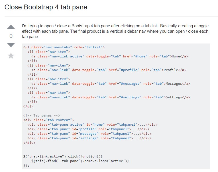  Exactly how to  close up Bootstrap 4 tab pane