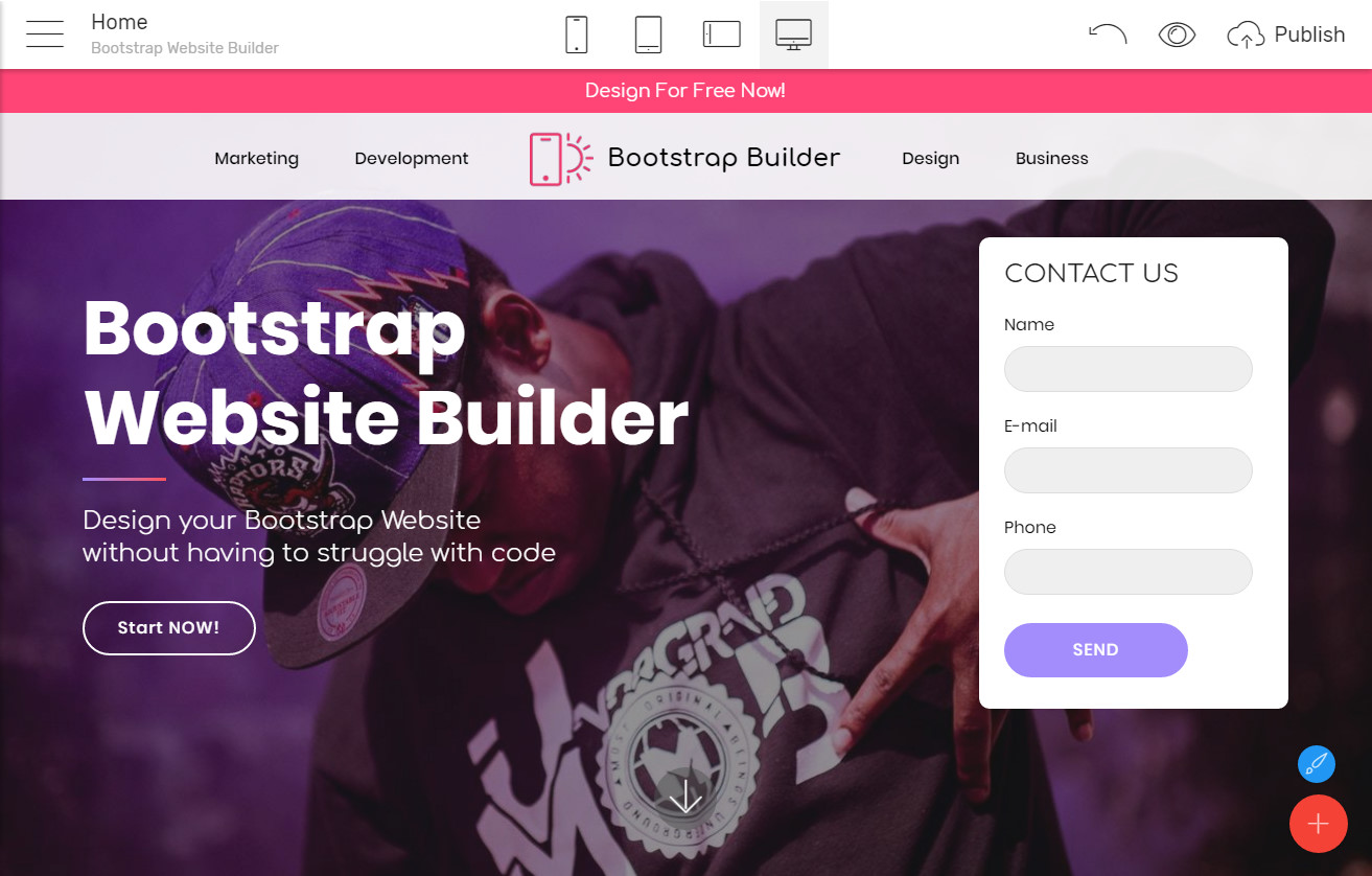 Responsive Landing page Builder