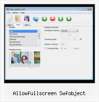 How to Add Streaming Video to A Website allowfullscreen swfobject