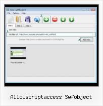 Lightbox Video Viewer allowscriptaccess swfobject