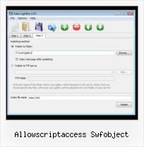 Javascript Video Function allowscriptaccess swfobject