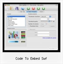 HTML Video to Myspace code to embed swf