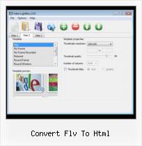 Embed FLV into SWF convert flv to html