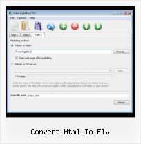 Embed FLV on HTML convert html to flv