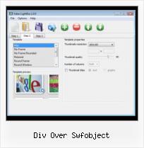 HTML Code Embed FLV div over swfobject