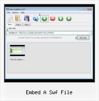 HTML For Video Player embed a swf file