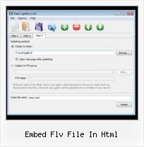 Put Live Video on Website embed flv file in html