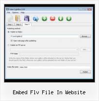 Javascript Video Object embed flv file in website