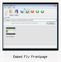 Free Web FLV Player embed flv frontpage
