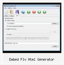Embedded FLV HTML embed flv html generator