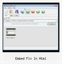 jQuery Video Slideshow embed flv in html