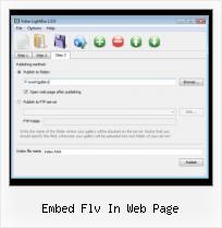 Insert FLV in HTML embed flv in web page