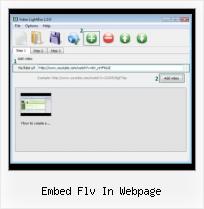 HTML Video Upload Myspace embed flv in webpage