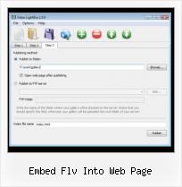 Embed FLV File in HTML embed flv into web page