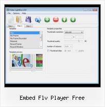Add SWF in HTML embed flv player free