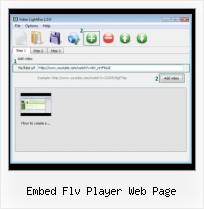 Javascript Video Stream embed flv player web page