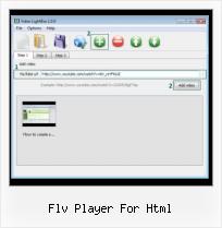 HTML Video Feed flv player for html