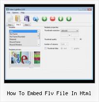 HTML Video Popup how to embed flv file in html