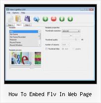 Javascript Video Generator how to embed flv in web page