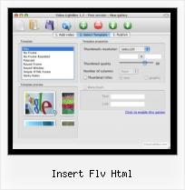 Streaming Video HTML Generator insert flv html