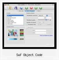 Video HTML Code Generator swf object code