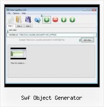 Embed FLV on Website swf object generator