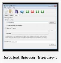 SWF Object HTML swfobject embedswf transparent