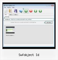 FLV Web Converter swfobject id
