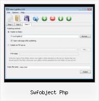 Video in Lightbox2 swfobject php