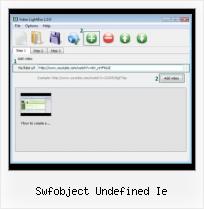 HTML Video Volume Code swfobject undefined ie