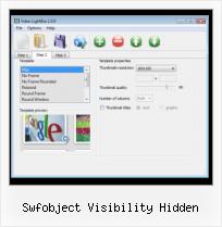 Video HTML Blackplanet swfobject visibility hidden