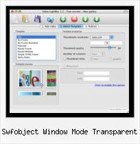 How to Add Streaming Video swfobject window mode transparent